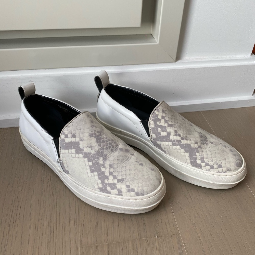 Alexander McQueen Suede Snakeskin Slide Ons